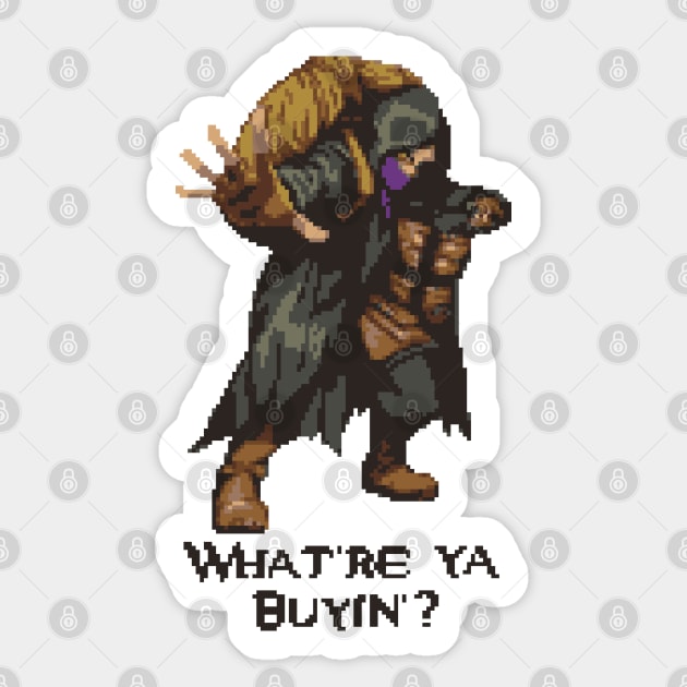 Resident Evil Merchant Pixel Art Sticker by AlleenasPixels